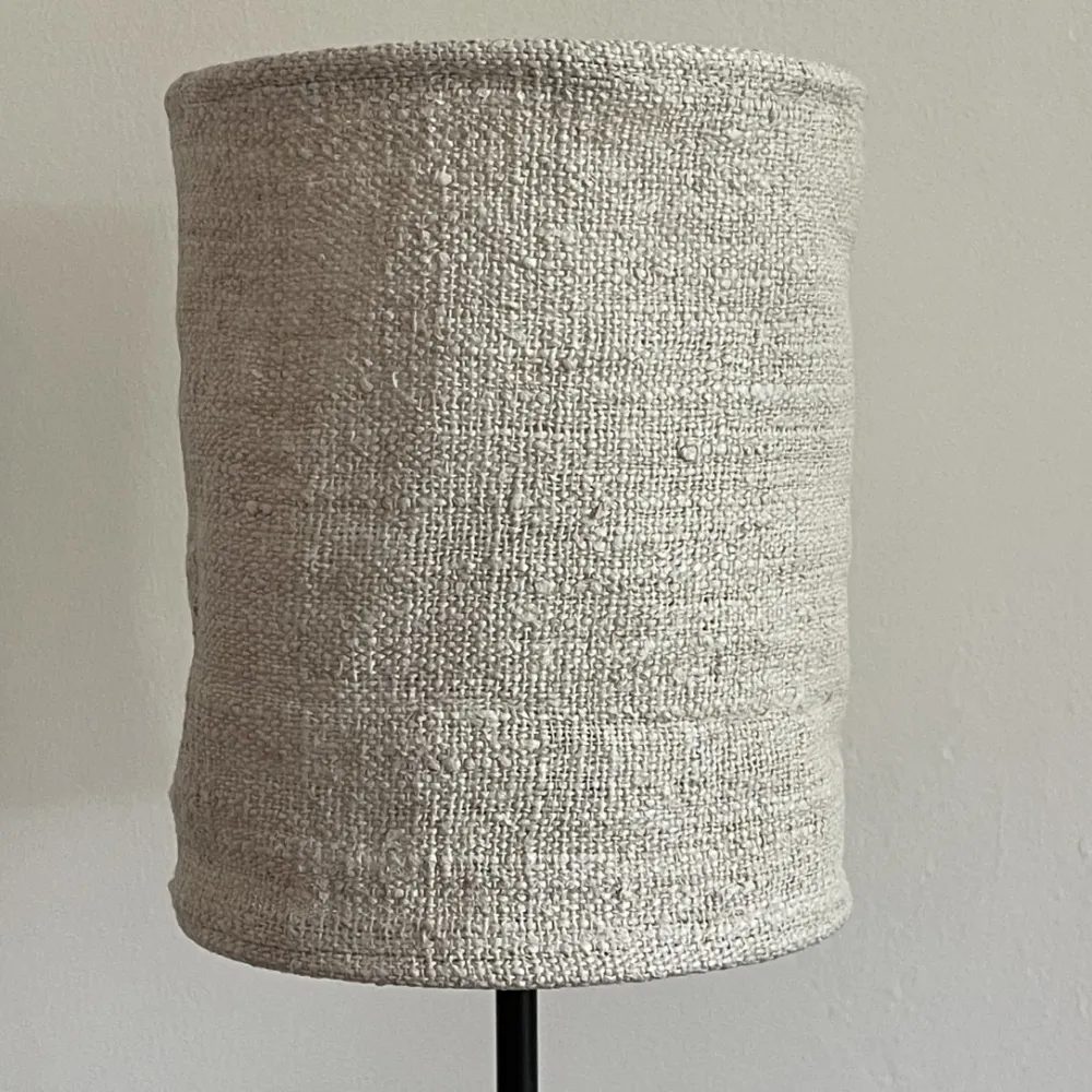 Abat-jour en chanvre ancien - Ø 15 cm x H 18 cm, fabrication française