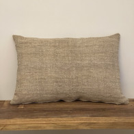 Coussin chanvre ancien très rustique ficelle