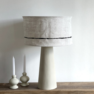 Abat-jour en chanvre ancien - diam 45 cm x H 24 cm, fabrication française