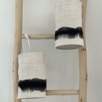 Suspension en chanvre ancien - Diamètre 15 cm x Hauteur 24 cm