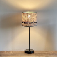 Abat-jour en chanvre ancien - Diamètre 20 cm x Hauteur 18 cm