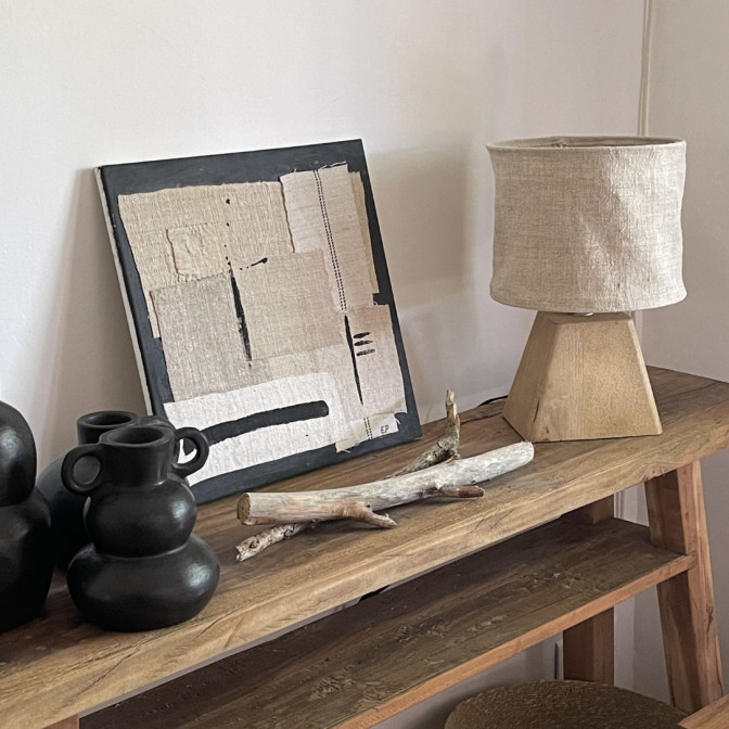 Abat-jour chanvre ancien - Luminaire