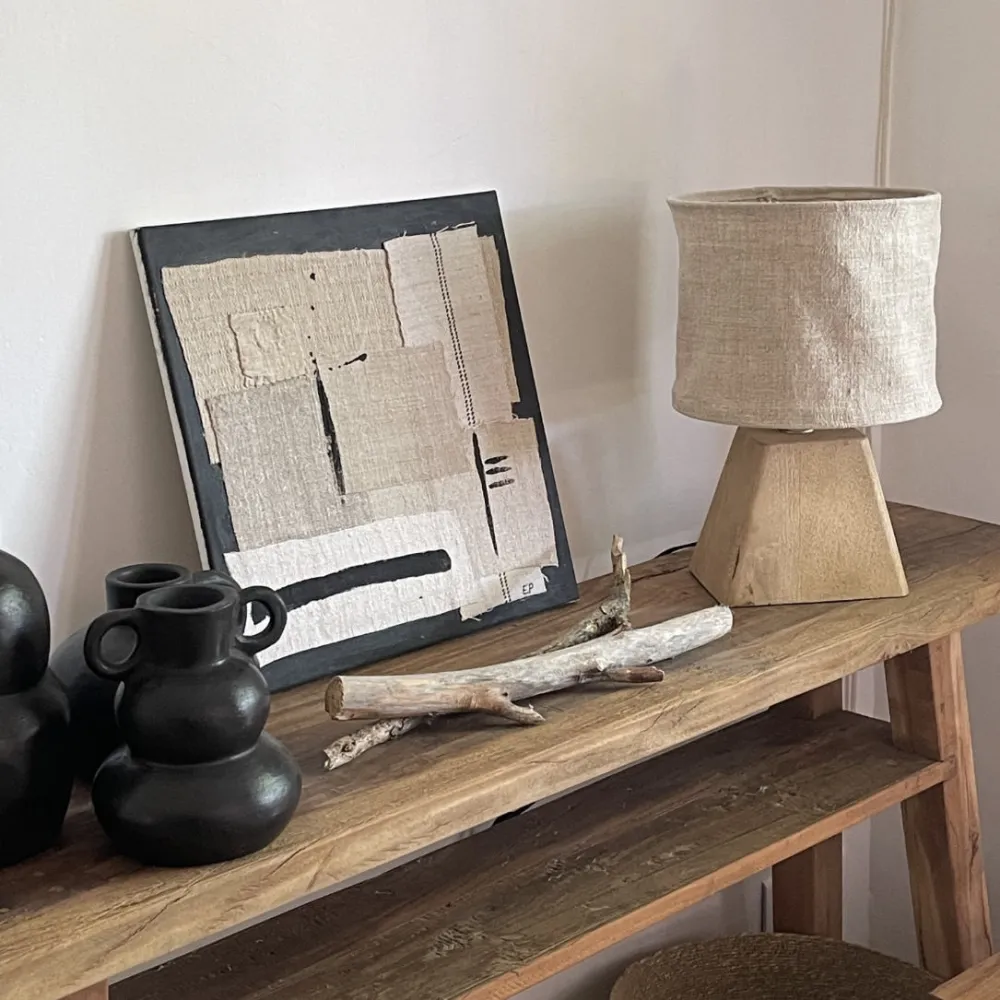 Abat-jour chanvre ancien - Luminaire