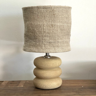 abat-jour chanvre ancien très rustique