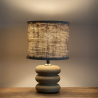 Abat-jour en chanvre ancien - Diamètre 20 cm x Hauteur 18 cm