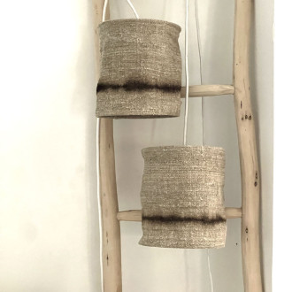 Abat-jour pour suspension en chanvre ancien 