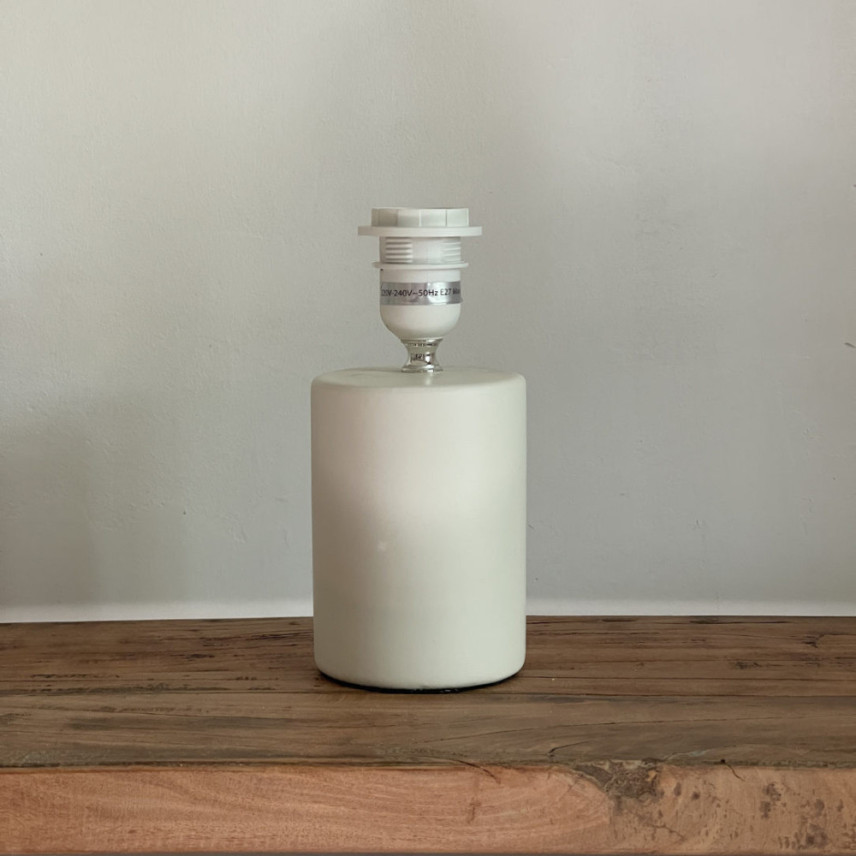 Pied de lampe céramique blanche