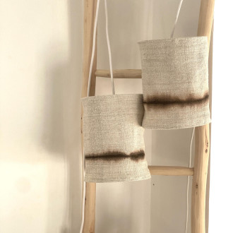 Abat-jour pour suspension en chanvre ancien 