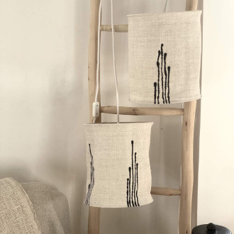 abat-jour pour suspension chanvre ancien