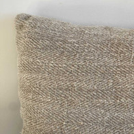 Coussin chanvre ancien très rustique ficelle