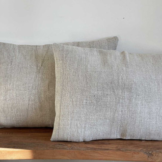Coussin chanvre ancien rustique