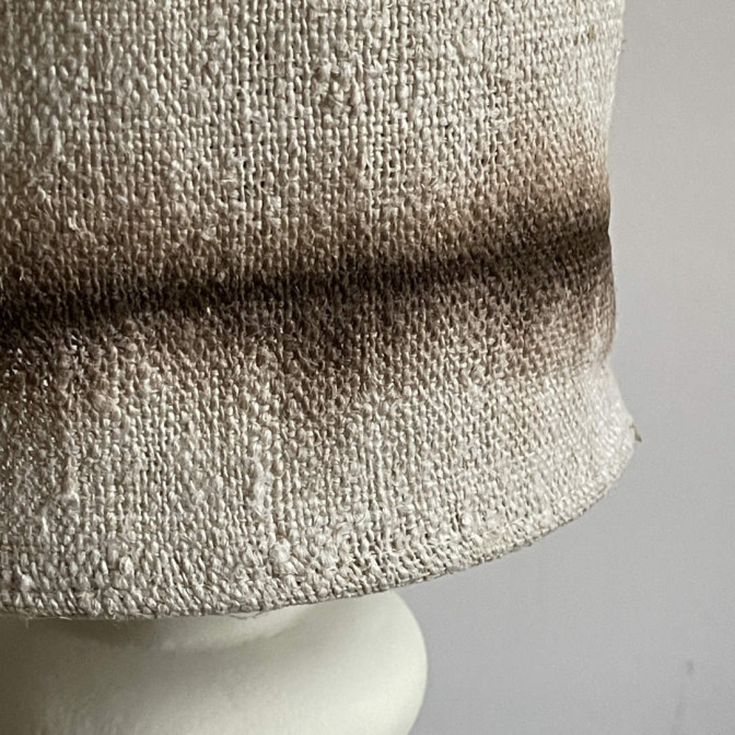 Abat-jour chanvre ancien pour pied de lampe