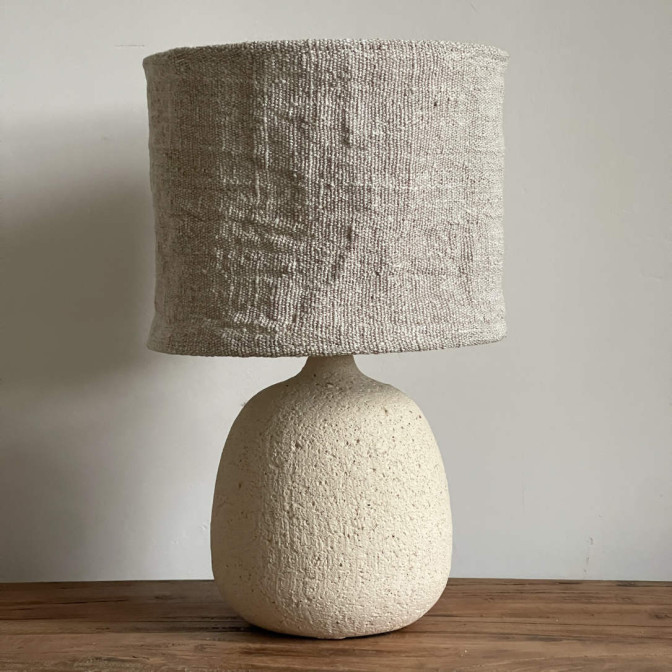 Abat-jour chanvre ancien ficelle – diamètre 25 cm