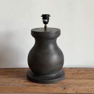 Pied de lampe bois foncé