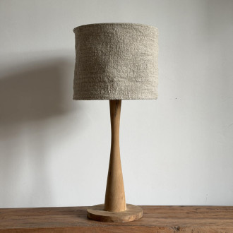 Abat-jour en chanvre ancien pour pied de lampe