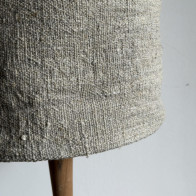 Abat-jour en chanvre ancien pour pied de lampe