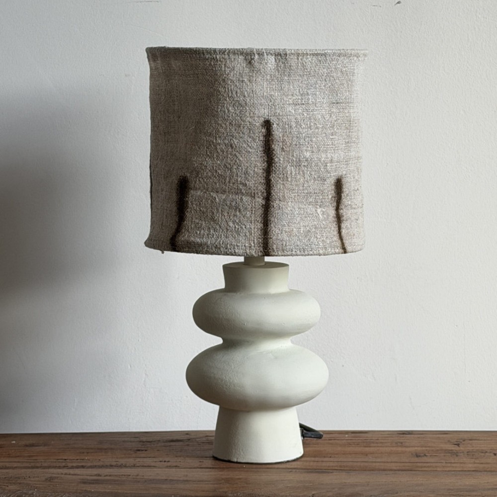 abat-jour en chanvre ancien diamètre 20cm