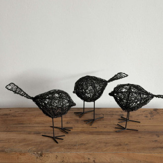 Oiseau boule métal
