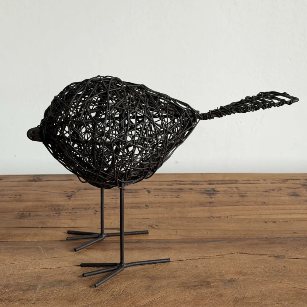 Oiseau boule métal
