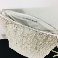 pochette chanvre ancien pour sac à main artisanale