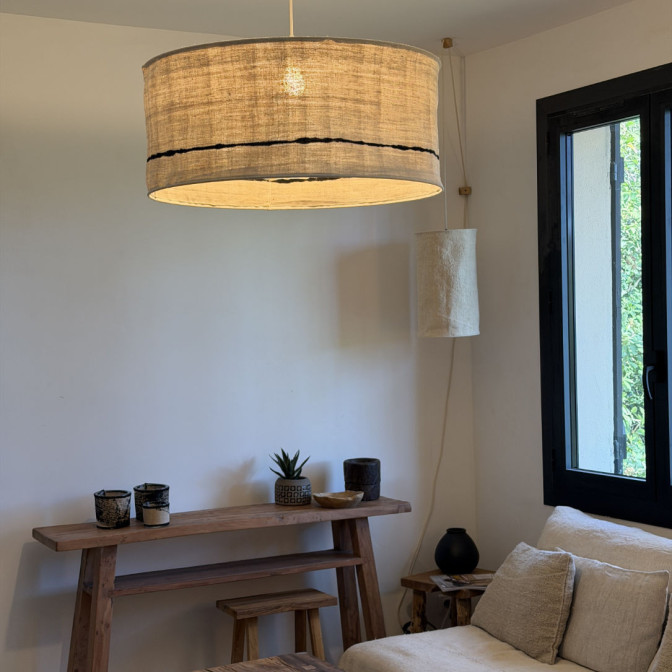 abat-jour pour suspension - grand diamètre - artisanat français