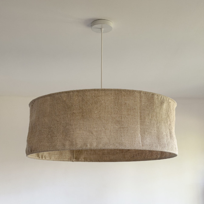 suspension en tissu lin chanvre ancien artisanat français