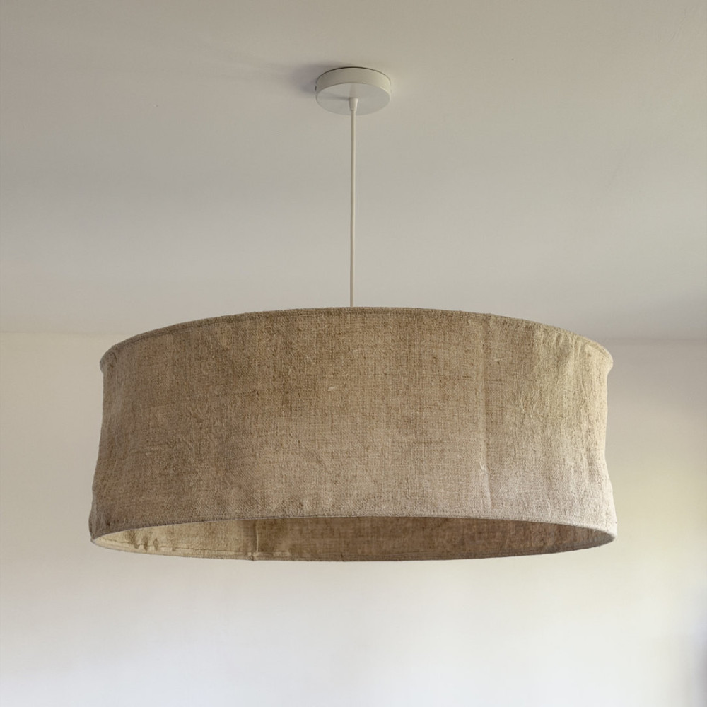 suspension en tissu lin chanvre ancien artisanat français