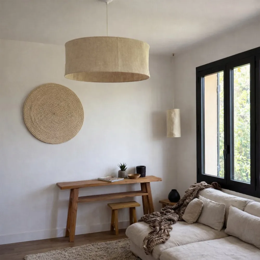 suspension en tissu lin chanvre ancien artisanat français