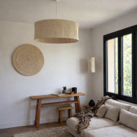 suspension en tissu lin chanvre ancien artisanat français