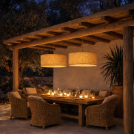 suspension en tissu lin chanvre ancien artisanat français