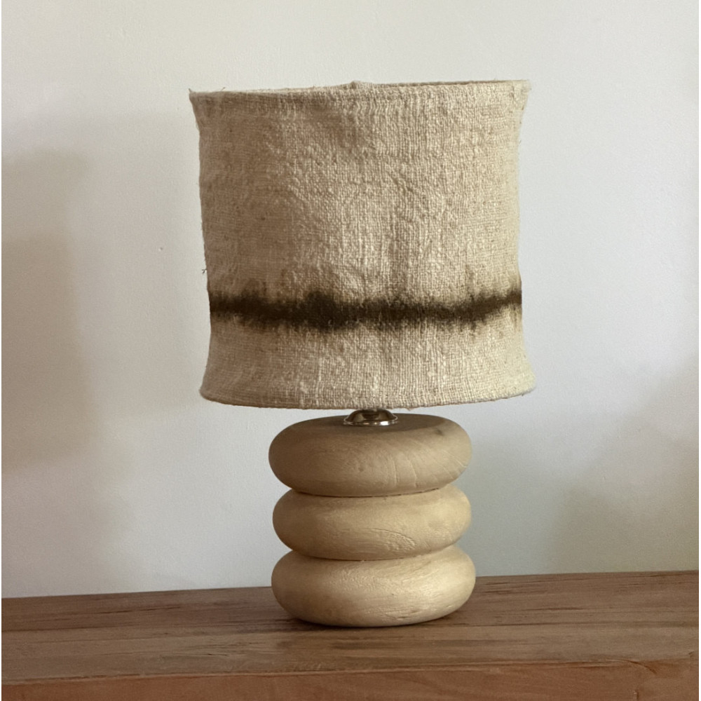 Abat-jour chanvre ancien artisanal