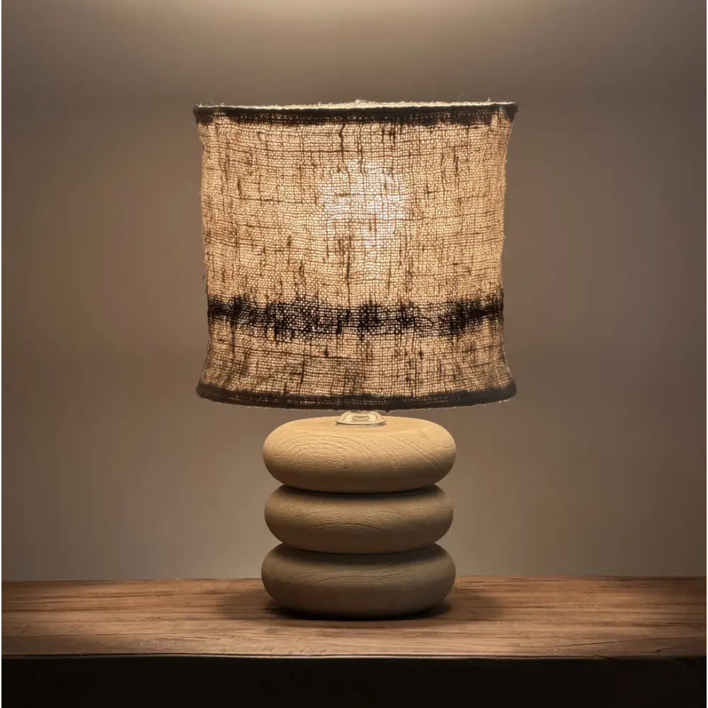 Abat-jour chanvre ancien artisanal