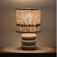 Abat-jour chanvre ancien artisanal