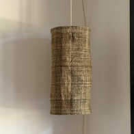 Abat-jour suspension chanvre ajouré ficelle artisanal