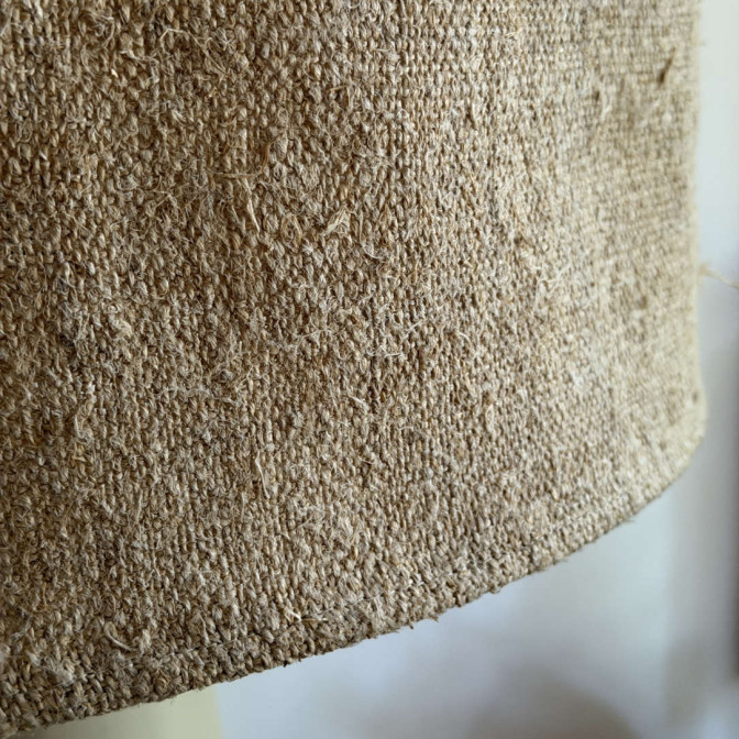 abat-jour en tissu ancien pour pied de lampe