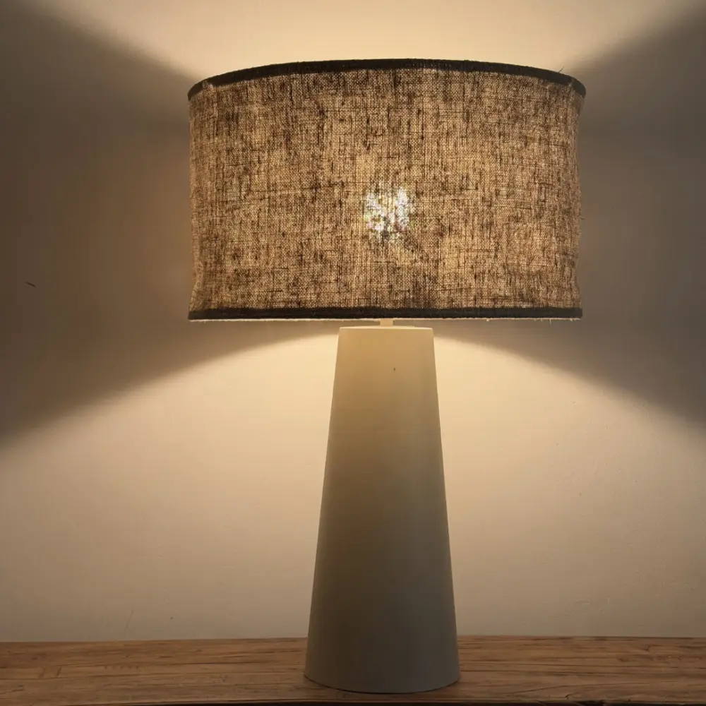 Abat-jour pour pied de lampe tissu ancien