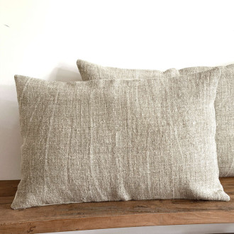 coussin en chanvre ancien rustique
