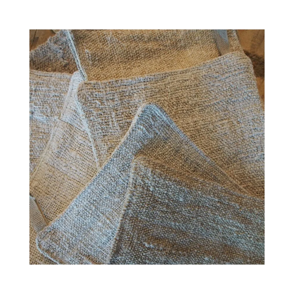 Manique tissu chanvre ancien - Accessoire mode femme, lin ancien, chanvre ancien