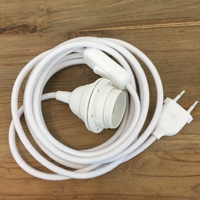 Système électrique câble textile avec interrupteur - Luminaire