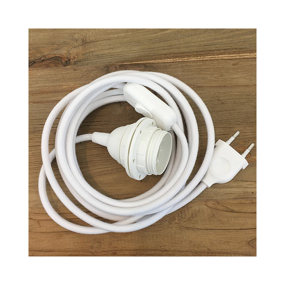 Système électrique câble textile avec interrupteur - Luminaire