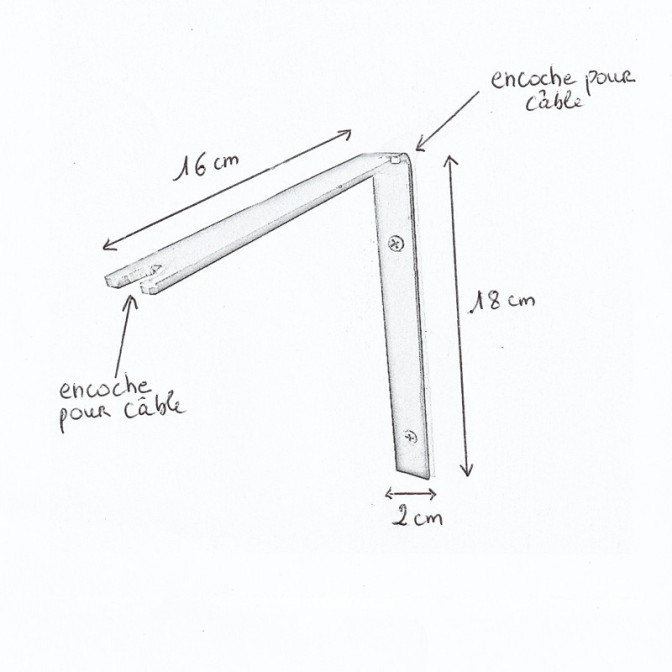 Patère métal pour applique - Luminaire