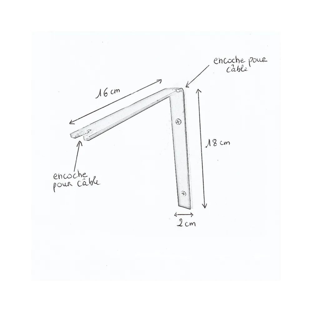 Patère métal pour applique - Luminaire