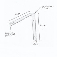 Patère métal pour applique - Luminaire