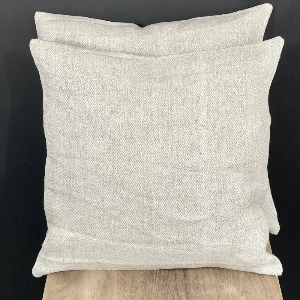 Coussin chanvre ancien - Coussin en lin, coussin en chanvre ancien