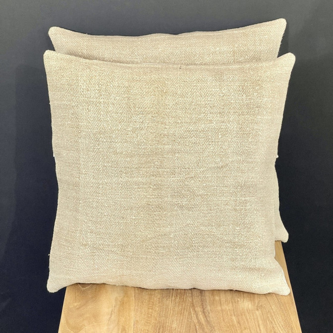 Coussin chanvre ancien - Coussin en lin, coussin en chanvre ancien