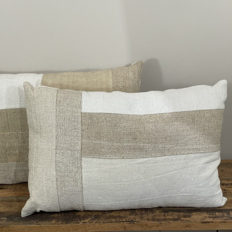 Coussin patch de chanvre ancien