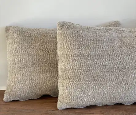 Coussins en lin et chanvres anciens